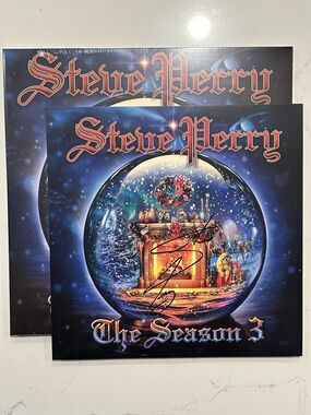 AUTOGRAPHED SIGNED Steve Perry Season 3 Christmas Holiday Xmas Vinyl LP